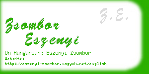 zsombor eszenyi business card